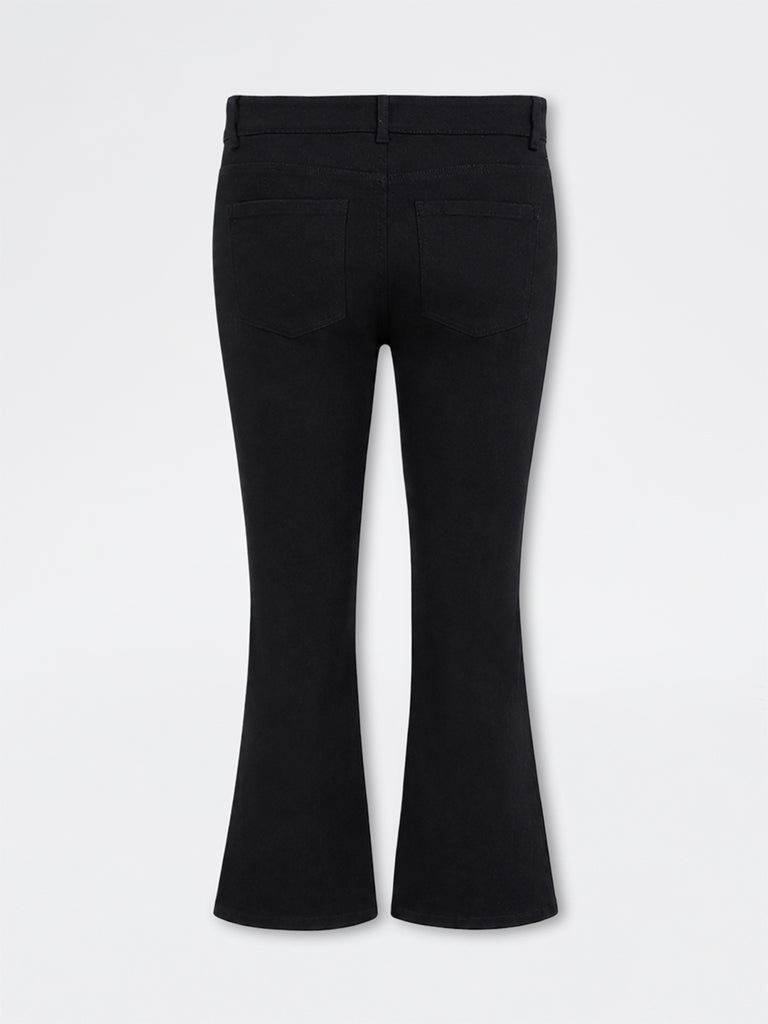 Gia Black High-Rise Bootcut Jeans