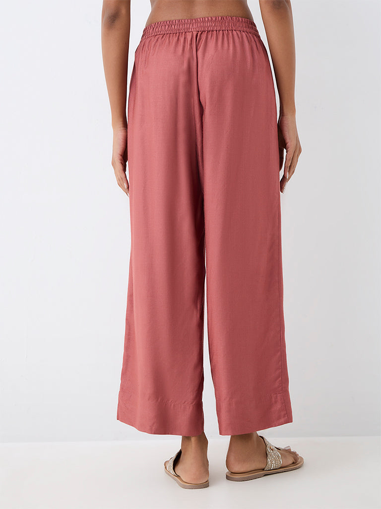 Zuba Dusty Pink Solid Pants