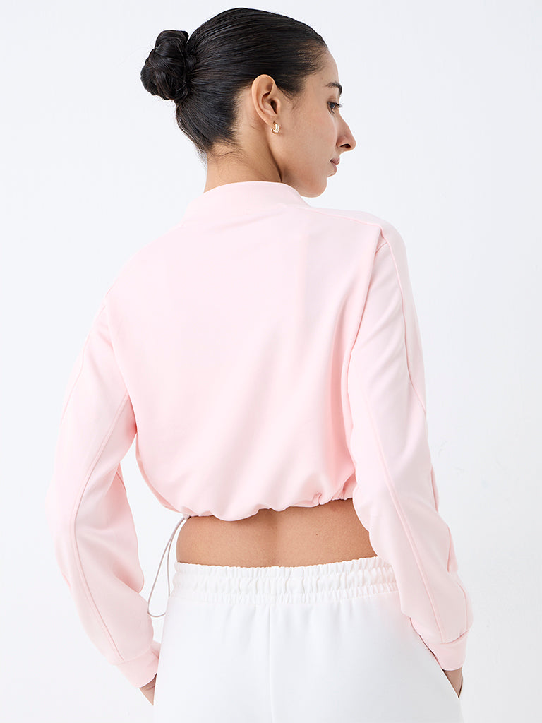 Nuoflexx Light Pink Text Embossed Jacket