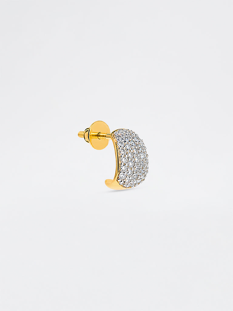 Linear Lab Diamond Hoop Earrings