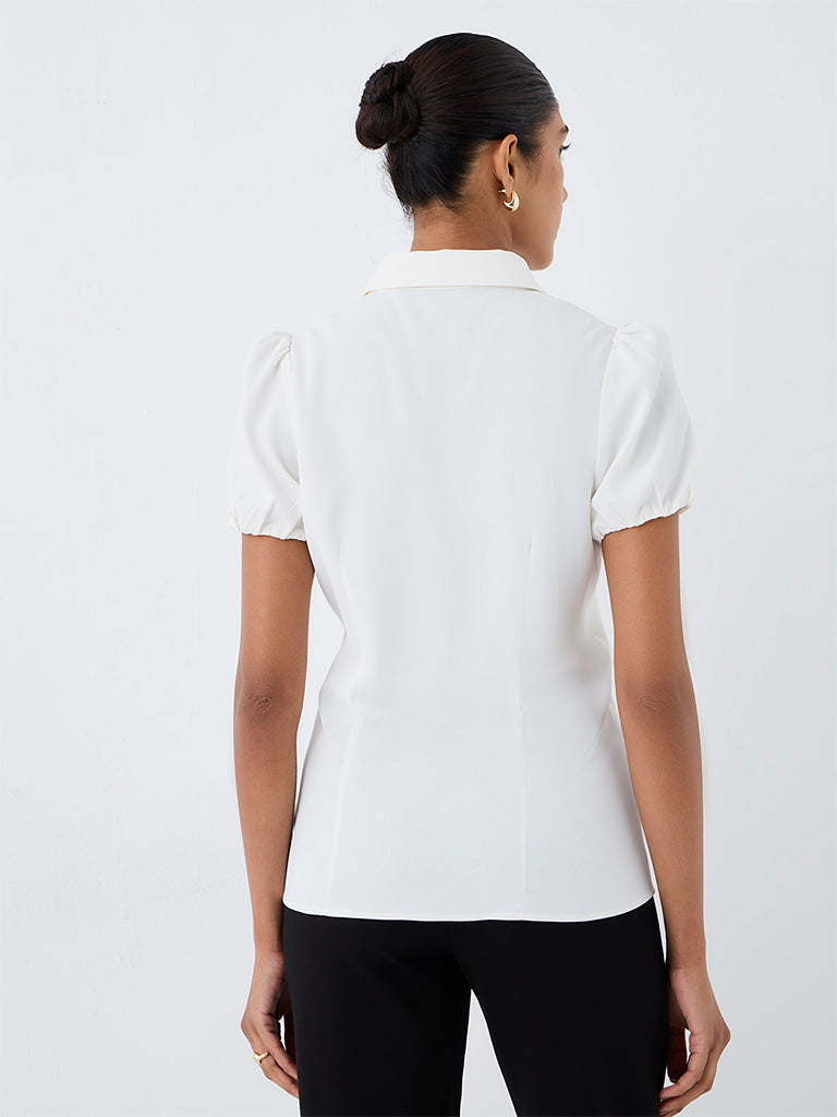 Wardrobe Ivory Solid Shirt