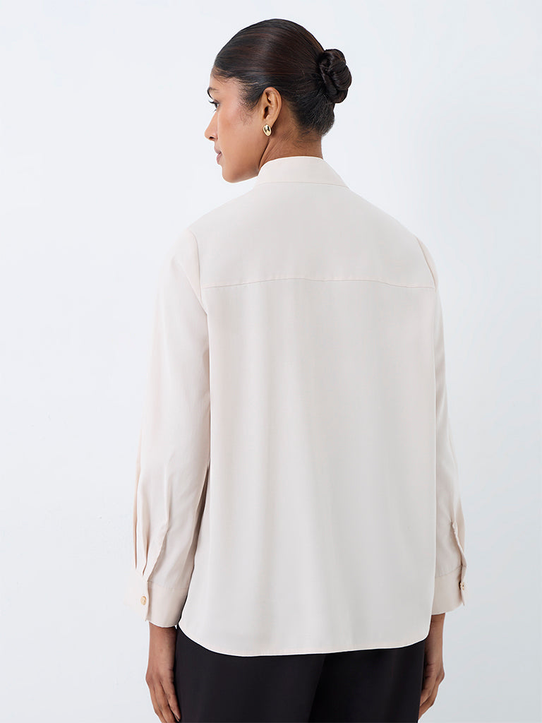 Wardrobe Ivory Solid Blouse