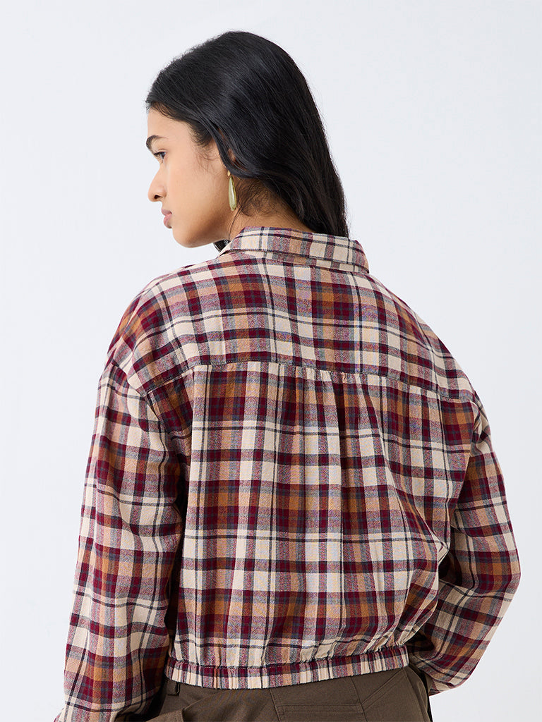 LOV Multicolour Tartan Checkered Cotton Shirt