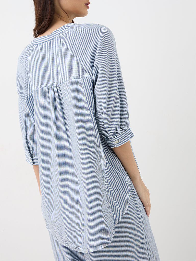 Wunderlove Light Blue Striped Shirt