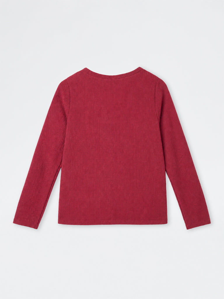 Gia Red Knitted Cardigan