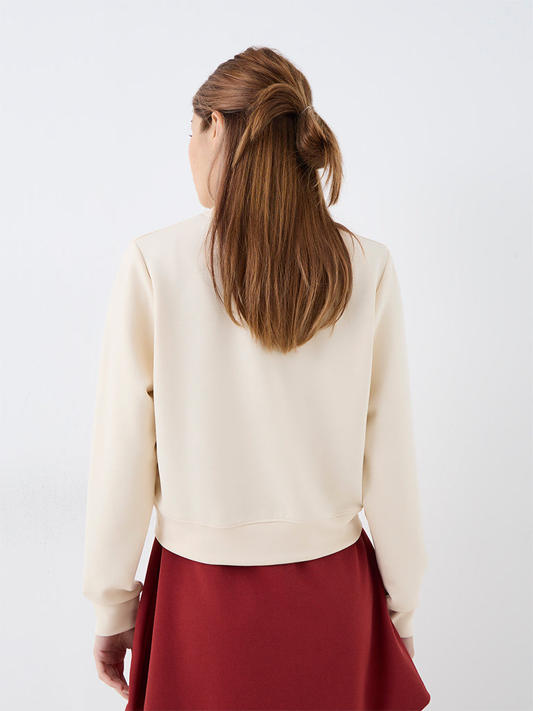 Nuoflexx Light Beige Numerical Design Jacket