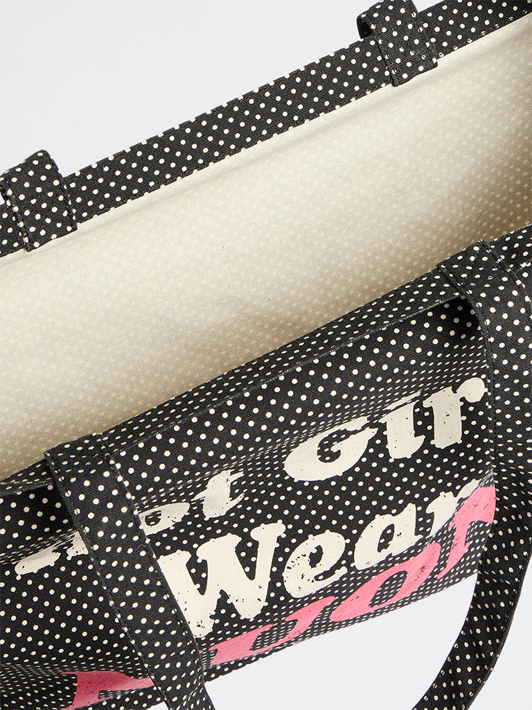 Nuon by Westside Black Text Design Tote Bag