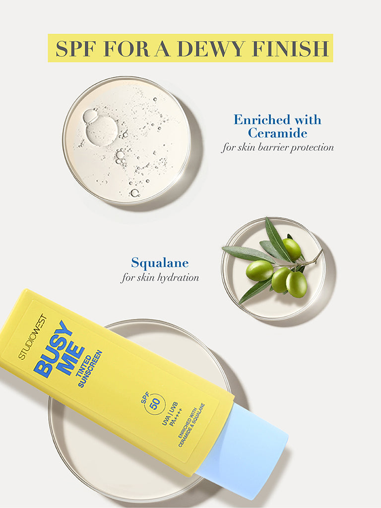 Studiowest Busy Me SPF 50 PA++++ Tinted Sunscreen - 40 gm