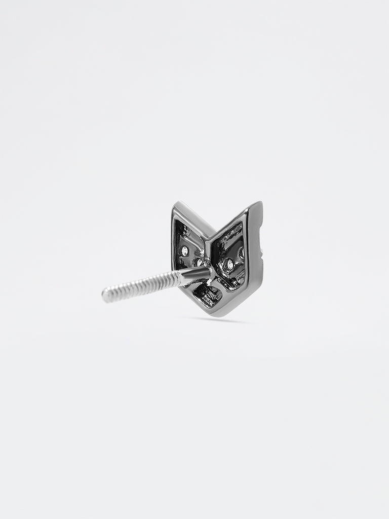 Pome Luxe Men's Arrow Lab Diamond Stud Earrings