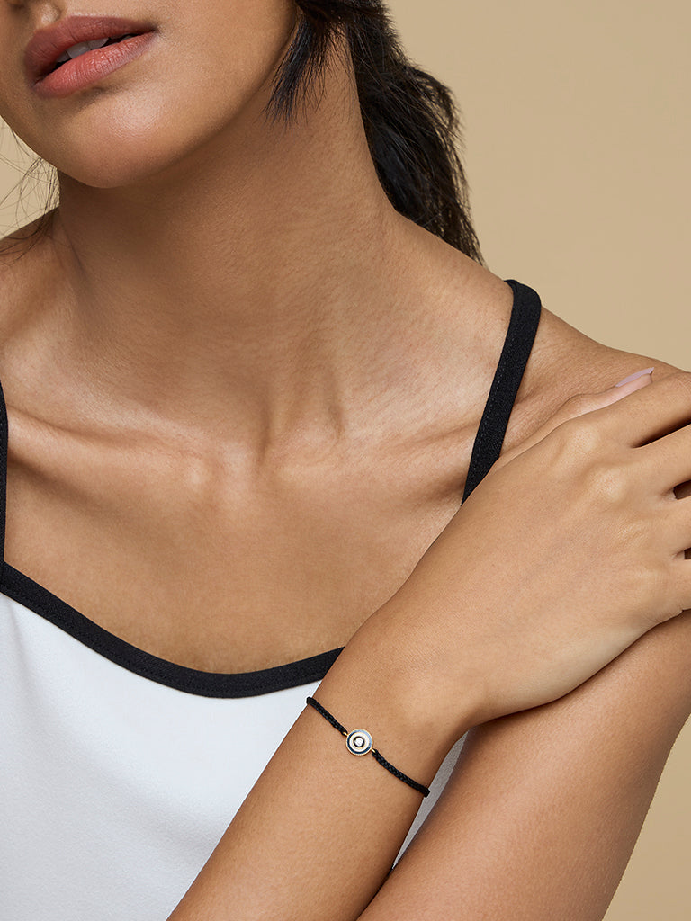 Westside X Pome Studded Evil Eye Macrame Bracelet