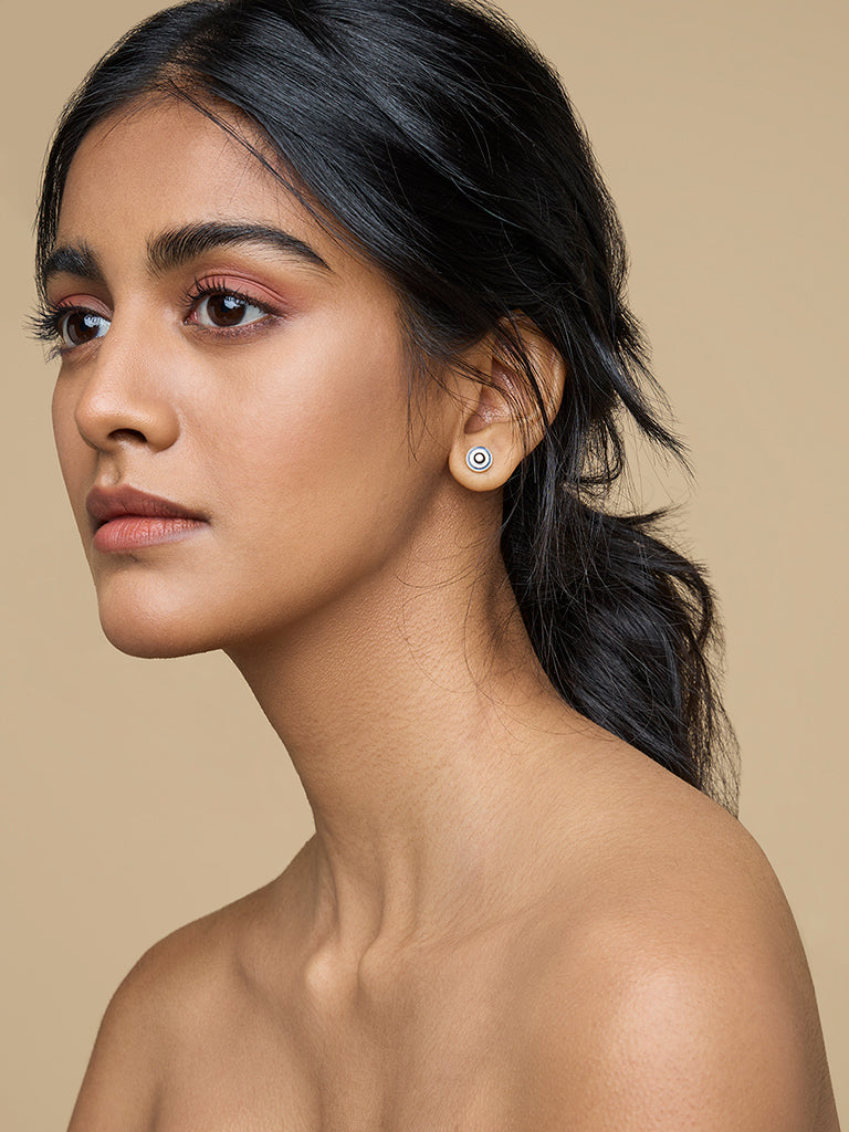 Textured Gold Stud Earrings
