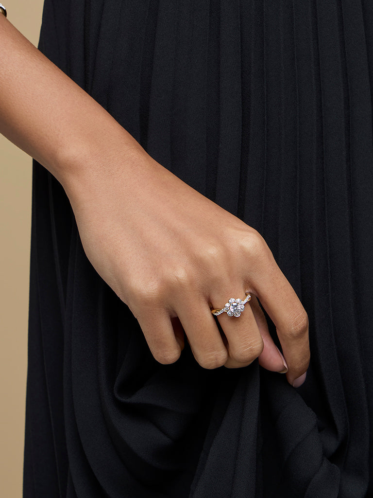 Westside X Pome Gold Classic Floral Ring - Medium
