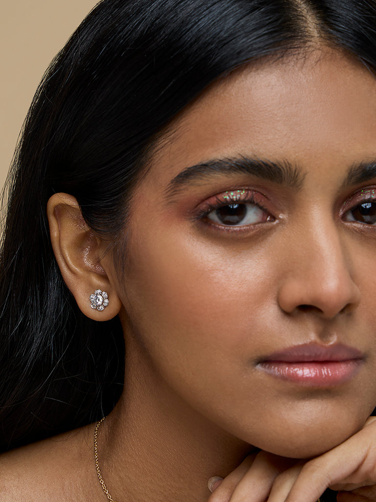 Gold Classic Floral Earrings