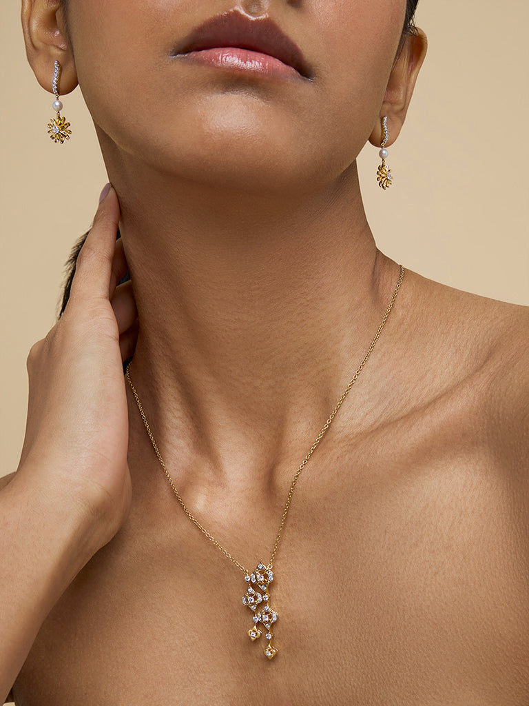 Westside X Pome Floral Lab-Diamond Cascade Necklace