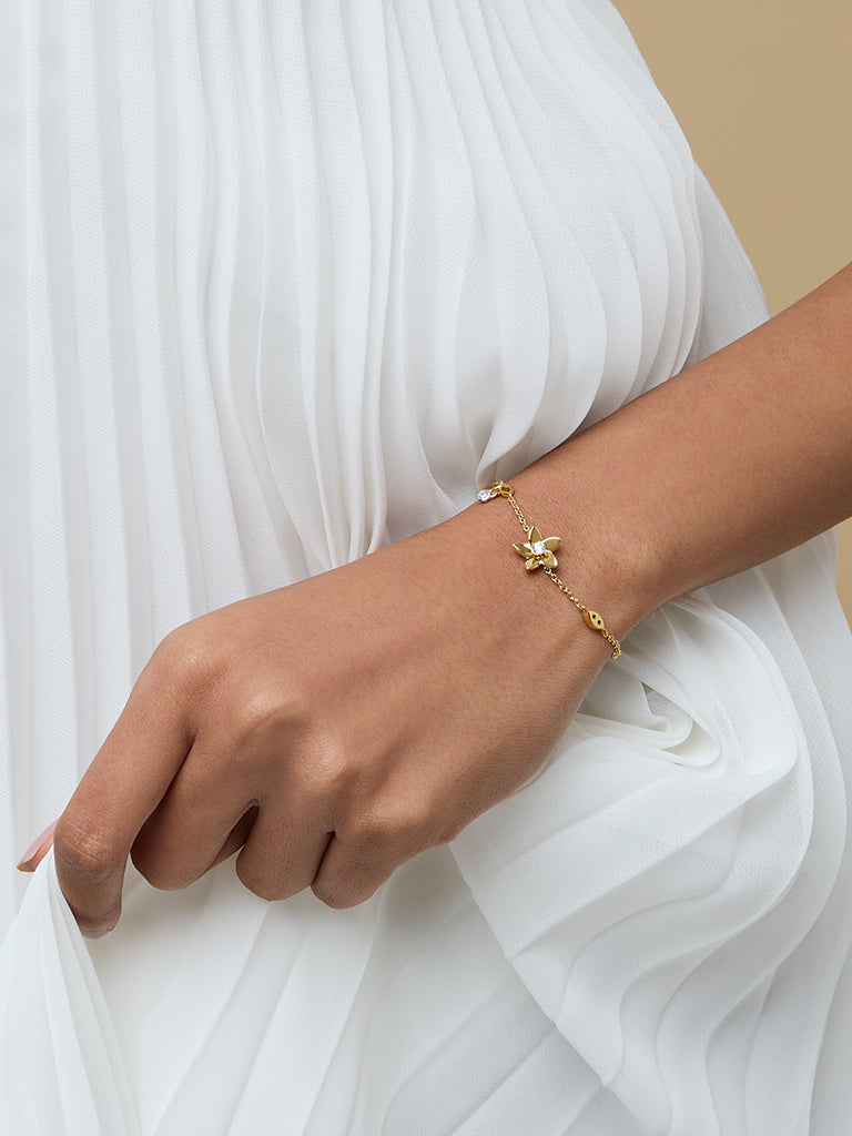 Gold Classic Floral Bracelet