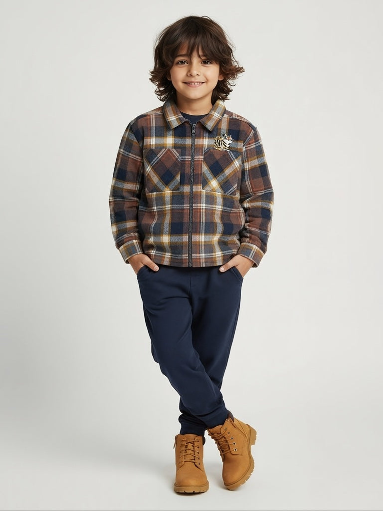 Short Garçon Gymboree – All Star Slugger – Marron à Carreaux – Taille 4 – Neuf