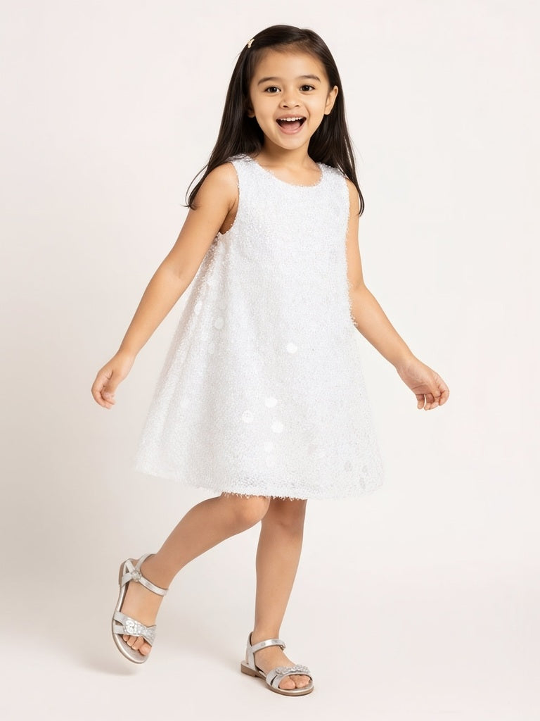 Buy HOP Kids Girls White Embellished Party Dress from Westside Buy HOP Kids Girls White Embellished Party Dress from Westside