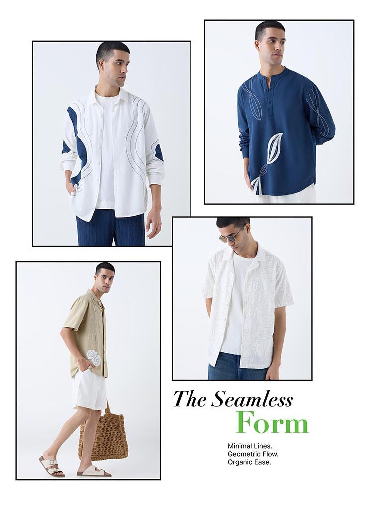 ETA Indigo Textured Relaxed-Fit Mid-Rise Cotton Chinos