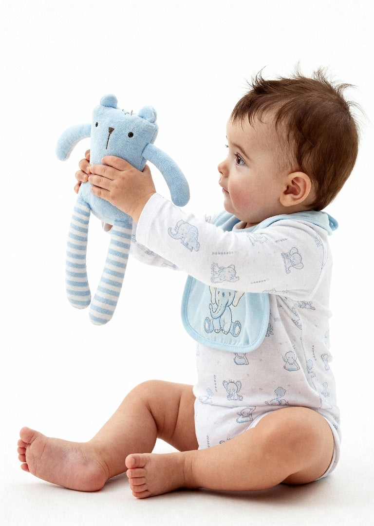 HOP Baby Blue Cotton Gift Set (Pack of 8)