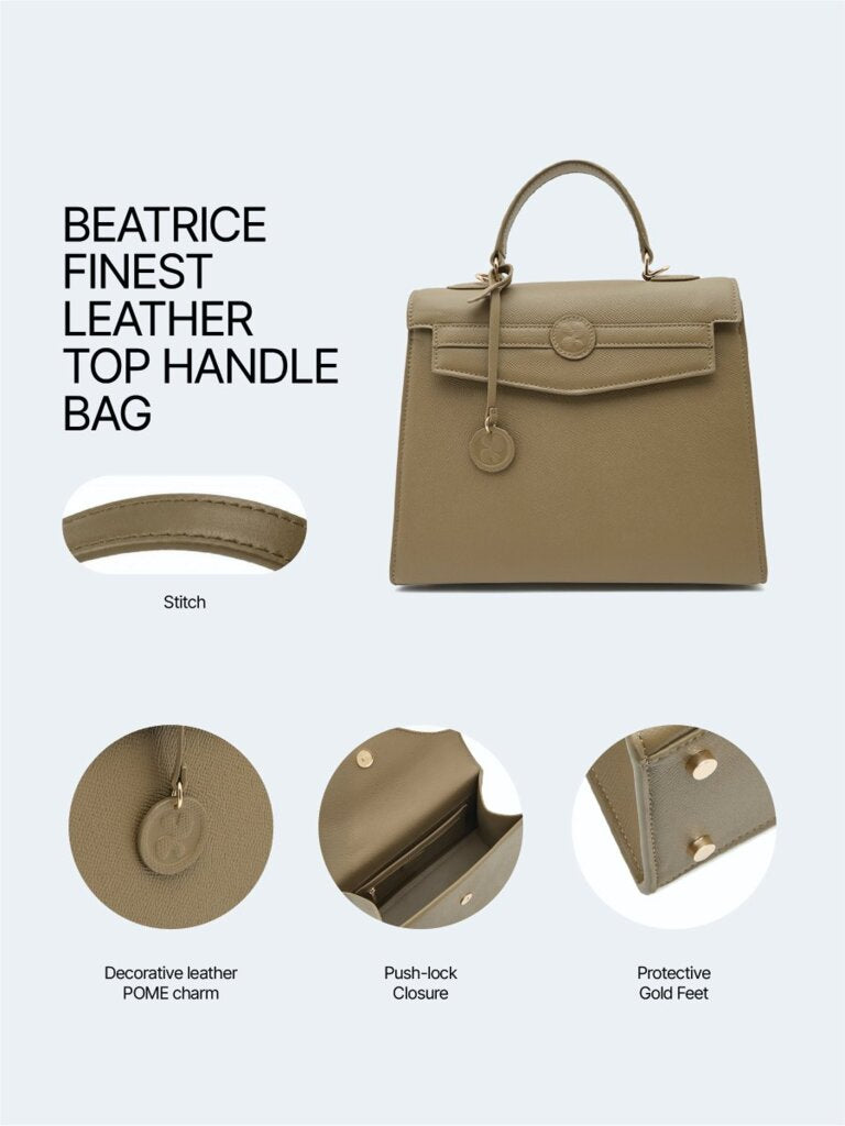 Beatrice Finest Leather Top Handle Bag