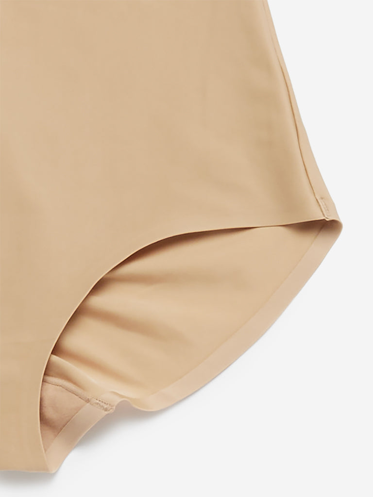 Wunderlove Beige High-Waist Shaping Briefs