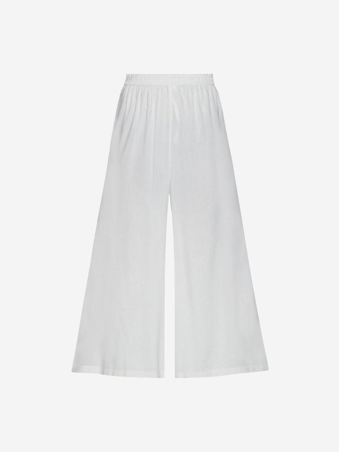 Utsa Off-White Solid Palazzos