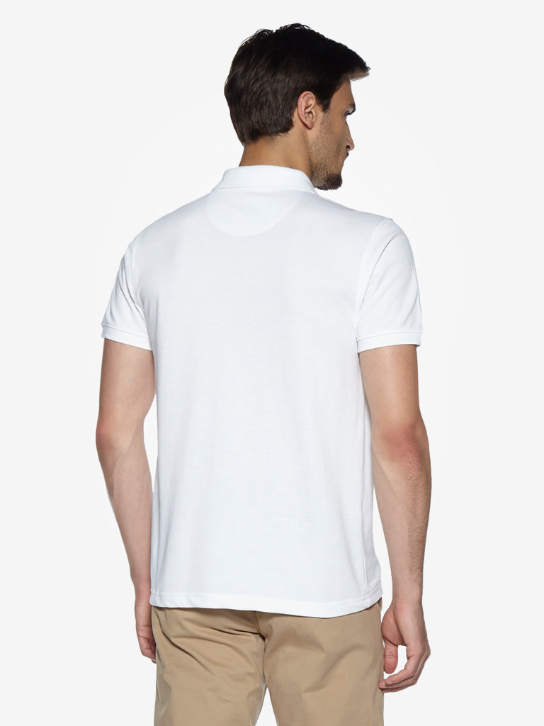 WES Casuals White Slim Fit Shirt | White Slim Fit Shirt for Men Back View - Westside