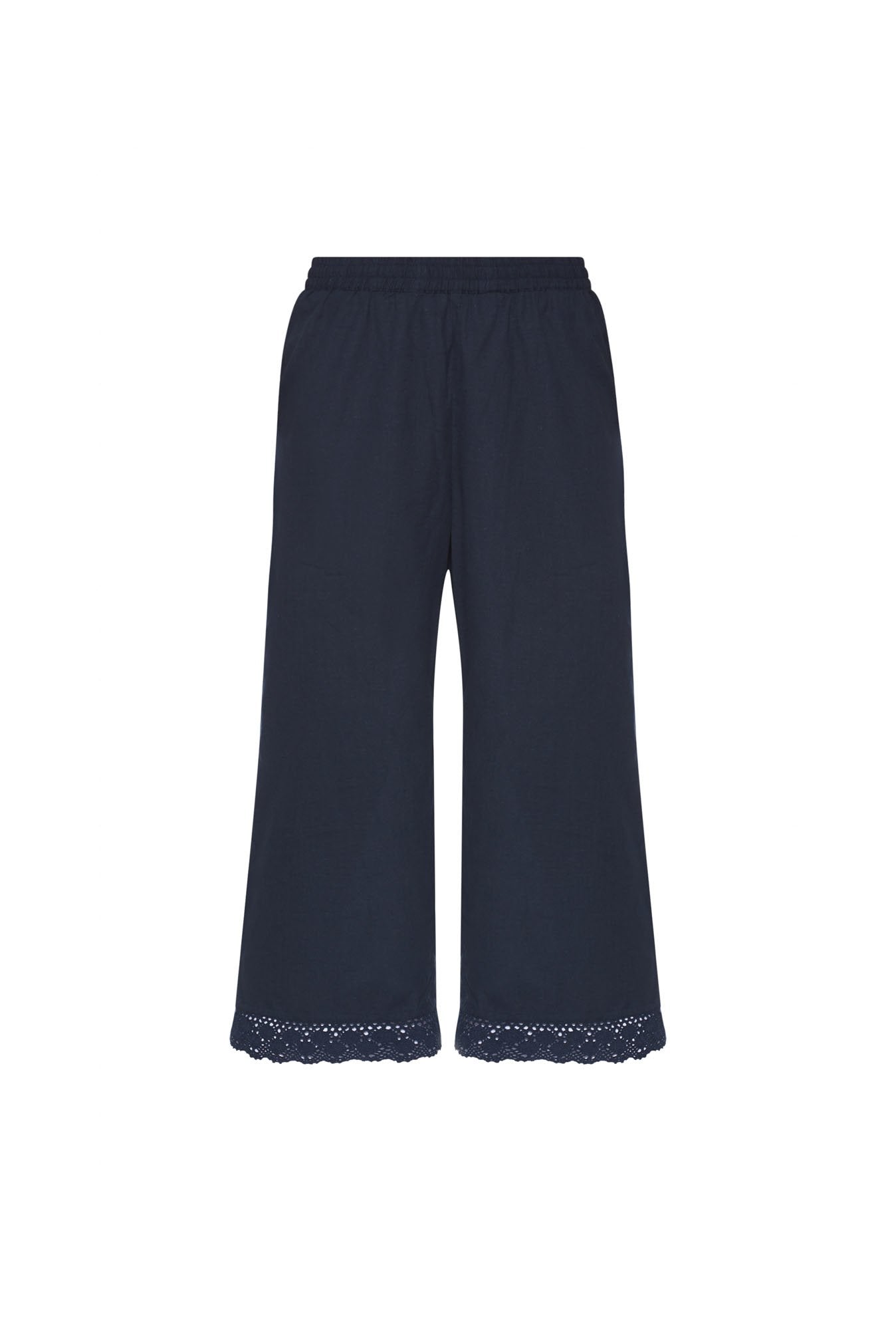 Utsa Indigo Linen Blend Palazzos