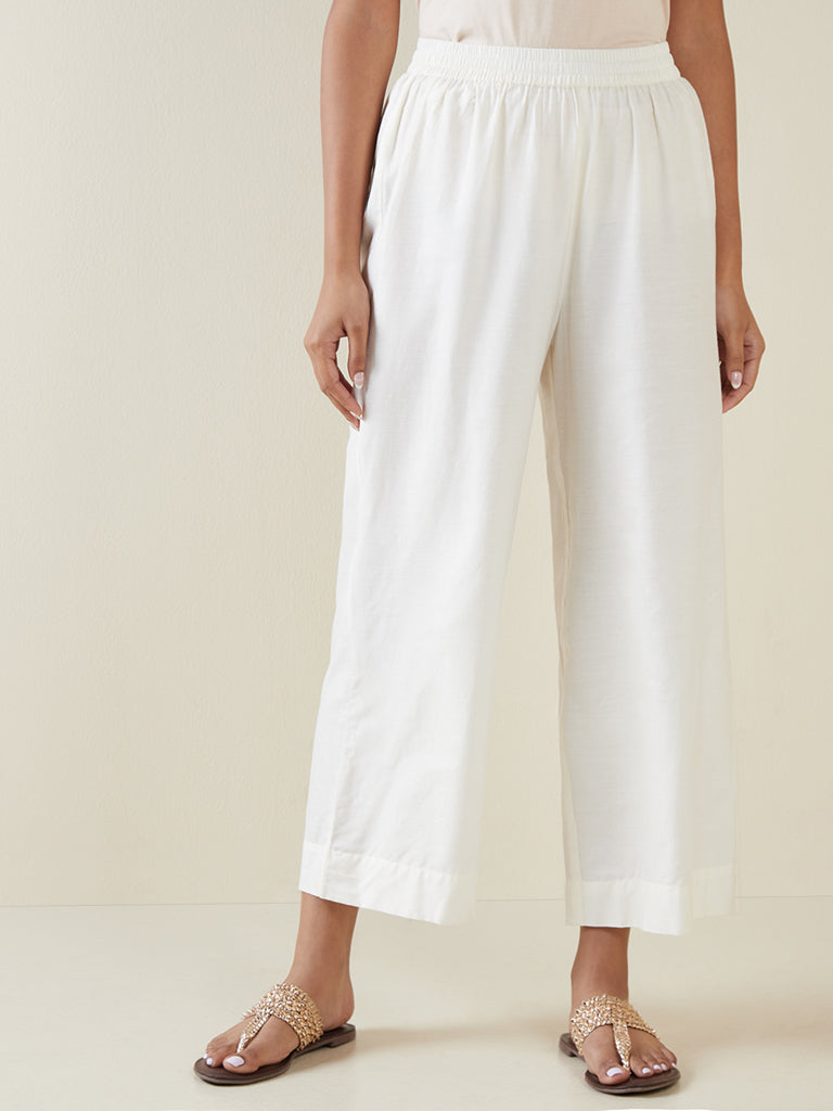 Off-White Cotton DIAG TAPERED Palazzo Sweatpants women - Glamood