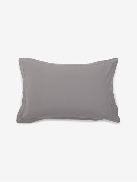 Westside Home Grey Solid Pillow cover Set of Two