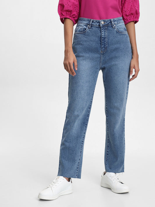 LOV Mid Blue Straight - Fit Mid - Rise Jeans