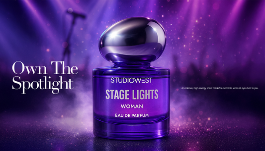 Glam party fragrances for men and women styled for evening celebrations