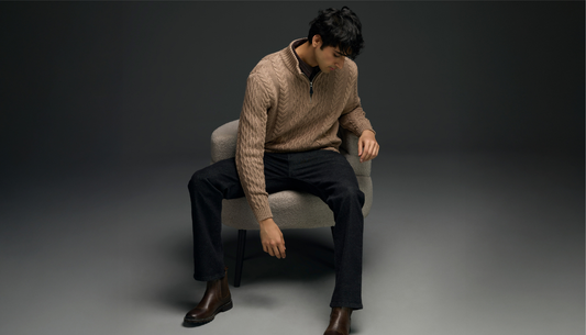 Men styling sneakers, boots and loafers with different pants for a balanced outfit look