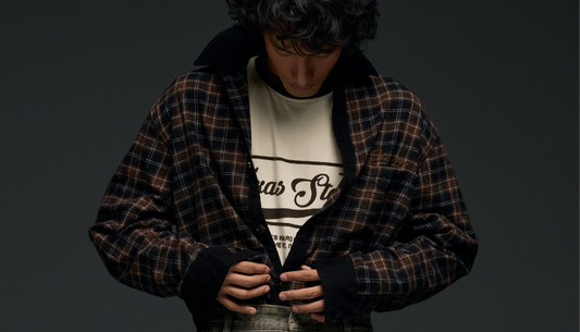 Men’s textured winterwear featuring corduroy, suede and flannel outfits