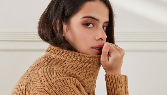 Brown Knitted Sweater For Women By LOV