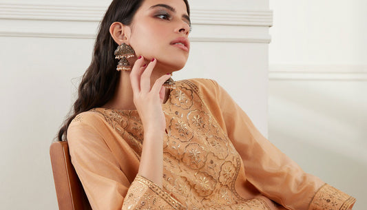 Orange Kurta For Women By Vark