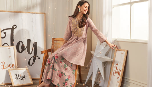 Womens Pink Kurta By Vark