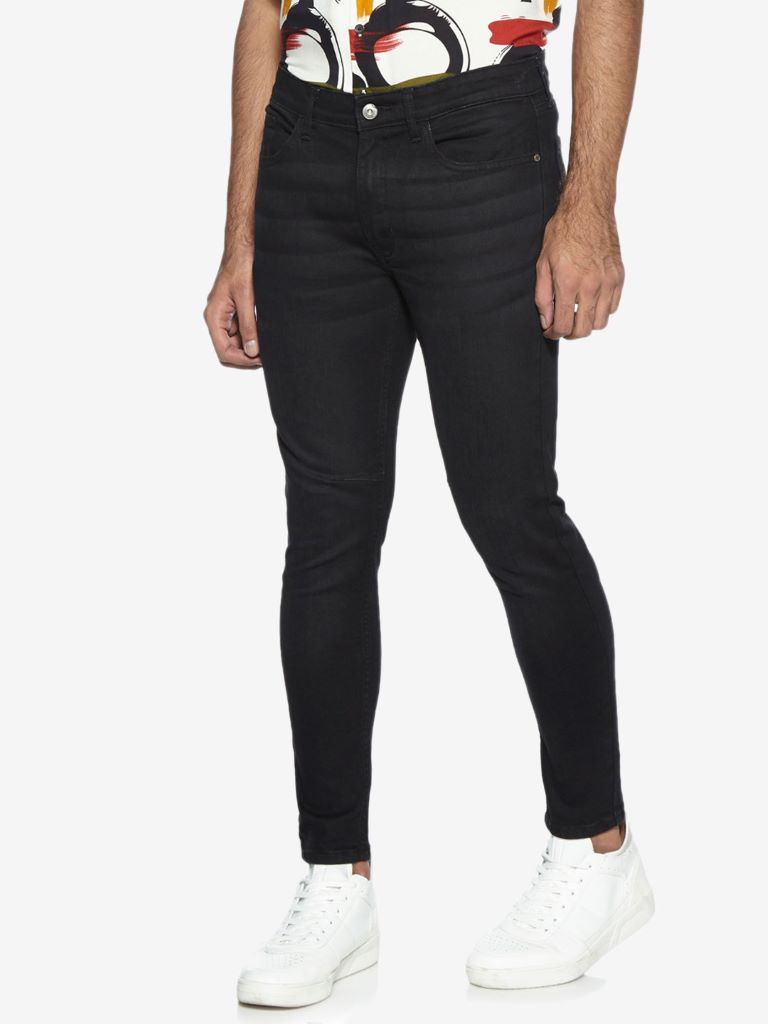Nuon Nuo Flex Black Carrot Fit Rodeo Jeans