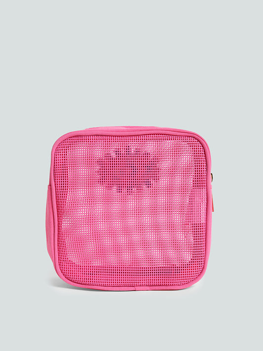 Studiowest Evil Eye Pink Mesh Pouch