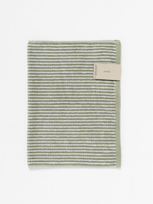 Westside Home Mint Thin Striped Hand Towel