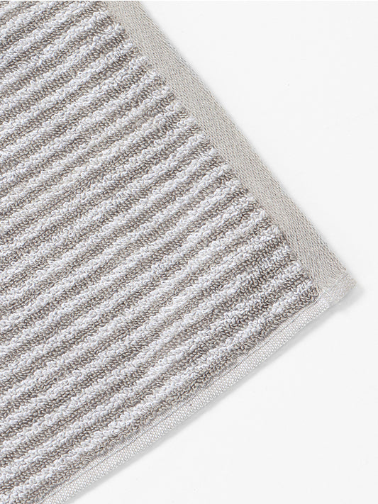 Westside Home Grey Striped Hand Towel