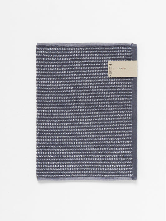 Westside Home Grey Striped Hand Towel
