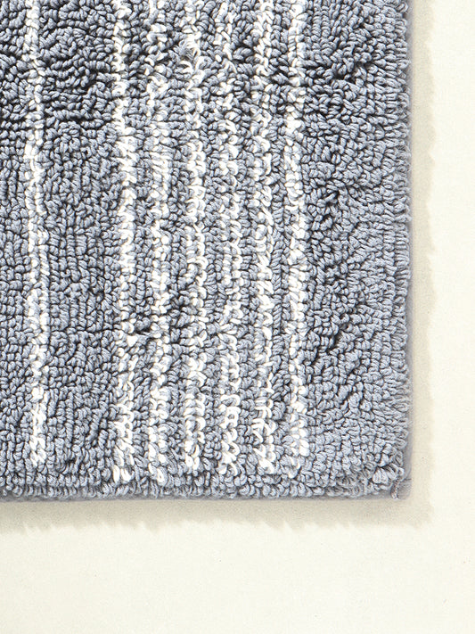 Westside Home Grey Stripe Bath Mat
