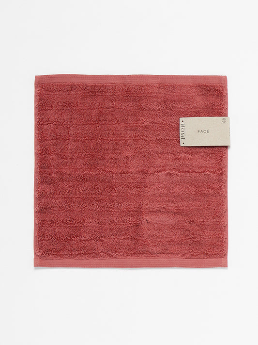 Westside Home Faded Red Face Towel Pack of 2