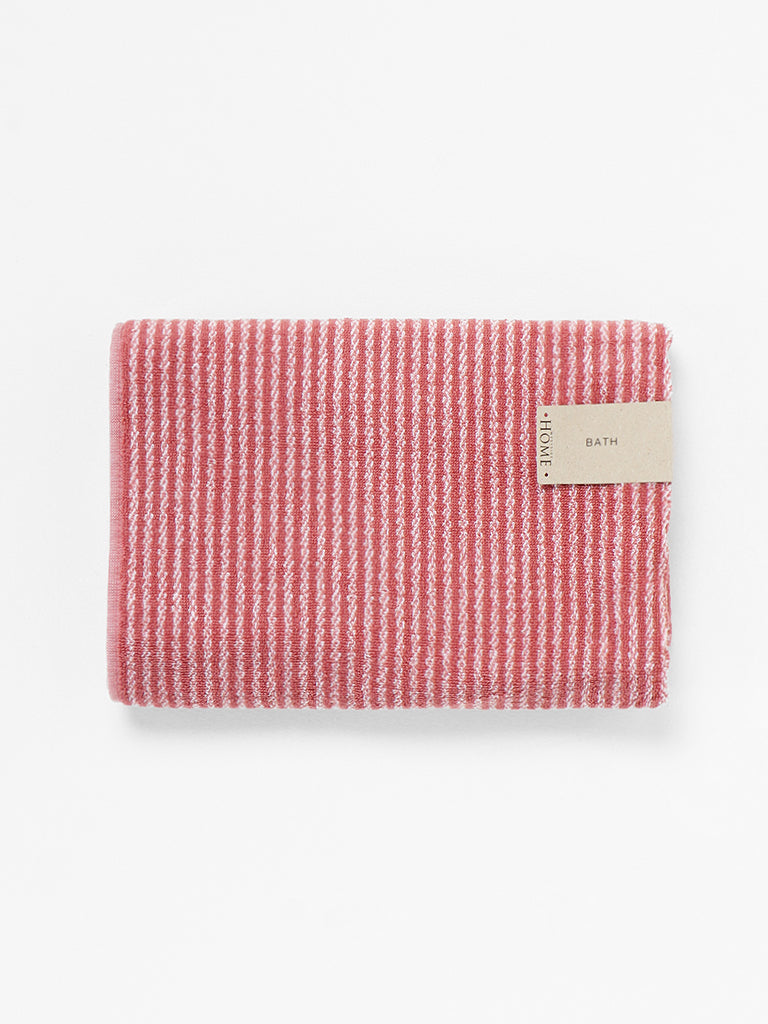 Westside Home Withered Rose Thin Striped Bath Towel
