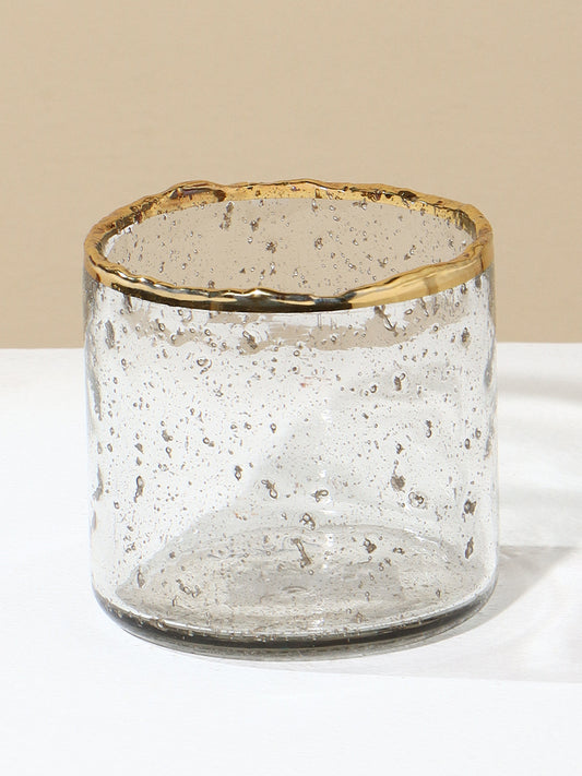 Westside Home Clear Glass Speckled Tealight Candle Stand
