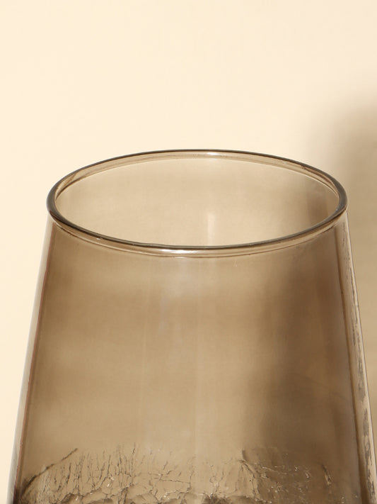Westside Home Black Glass Cylindrical Medium Vase