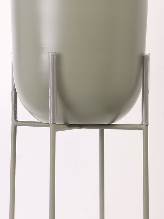 Westside Home Green Metal Cross Planter- Medium