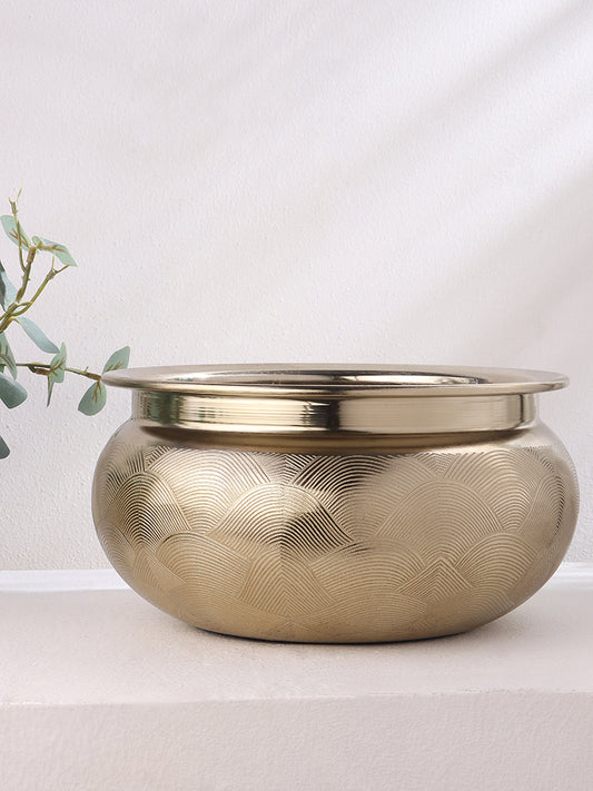 Westside Home Gold Scalloped Bowl Small