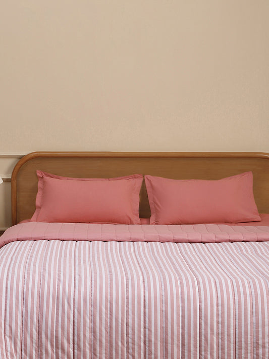 Westside Home Dusty Rose Solid Pillowcase Set